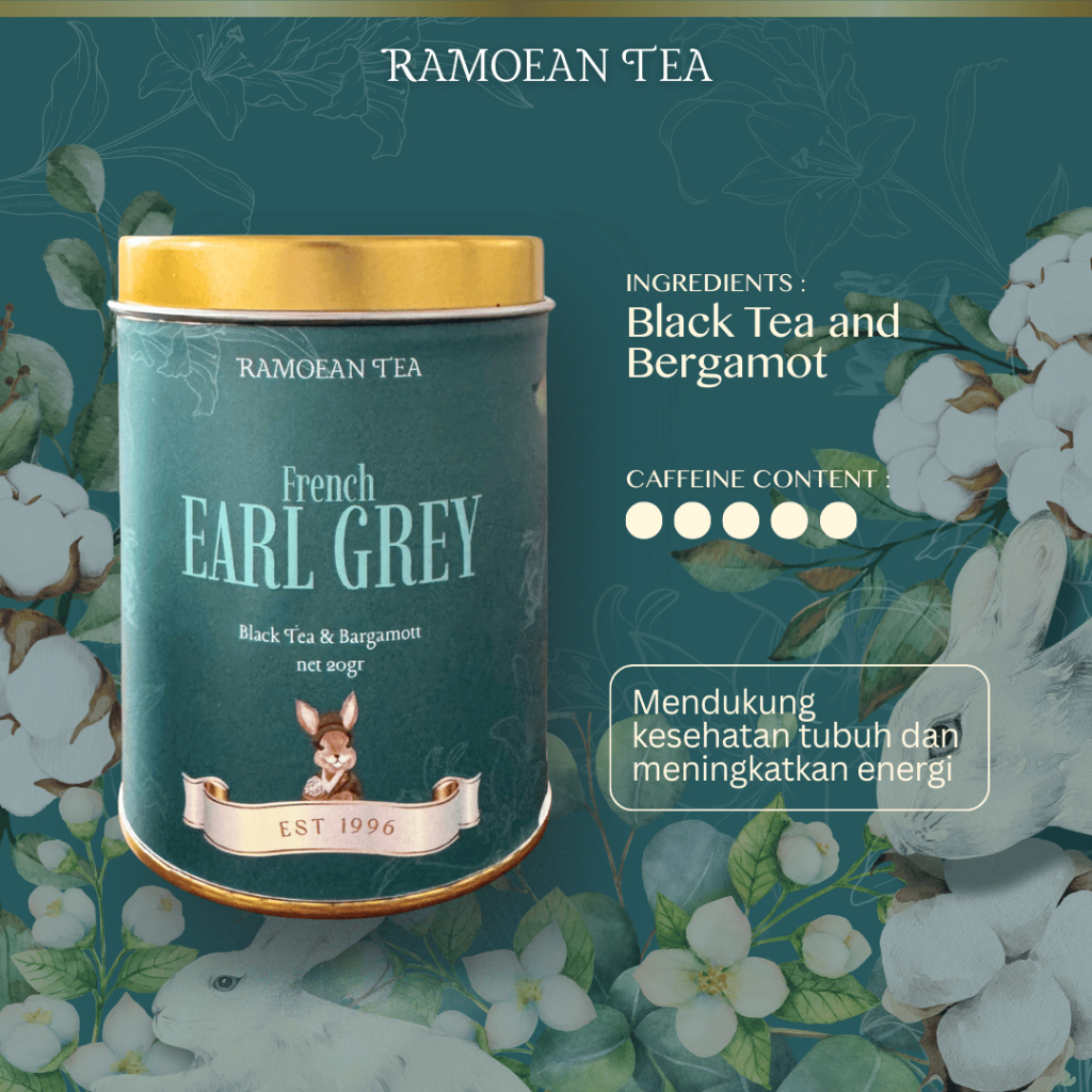 

French Earl Grey Black Tea & Bergamot - Teh Hitam Bergamot - Ramoean Tea