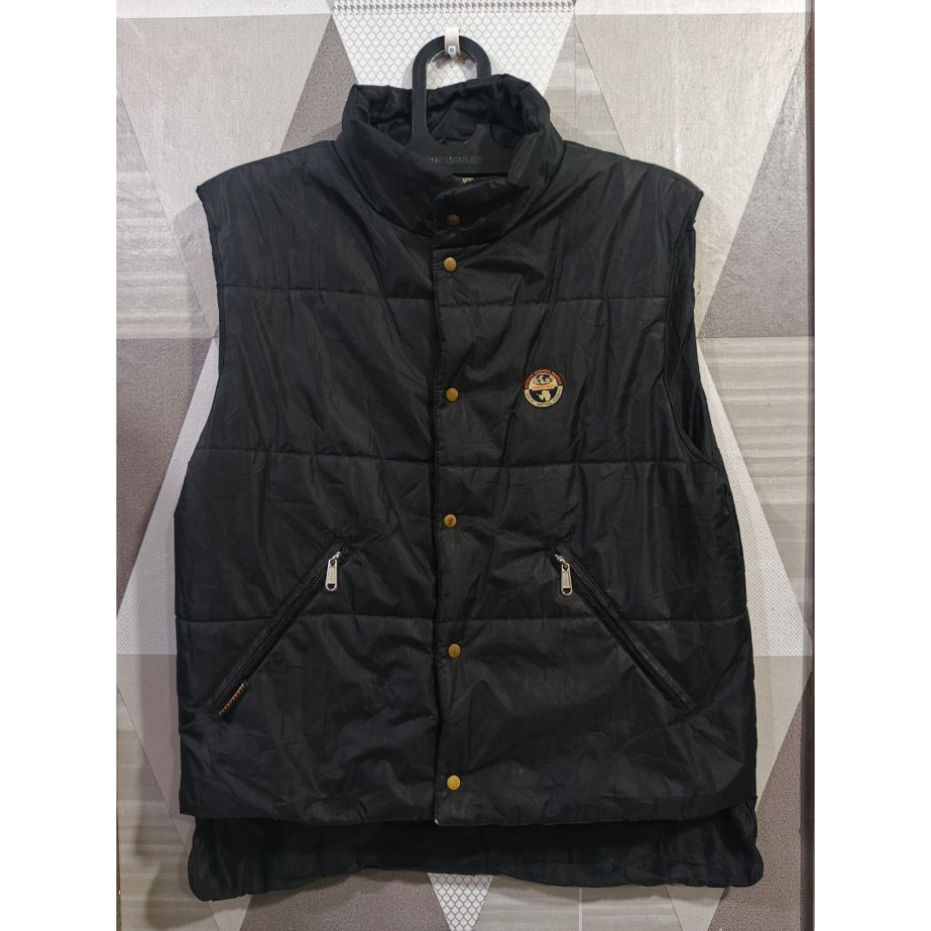 Napapijri Down Gillet Rare Vintage Black Original – Vest Bulu Angsa