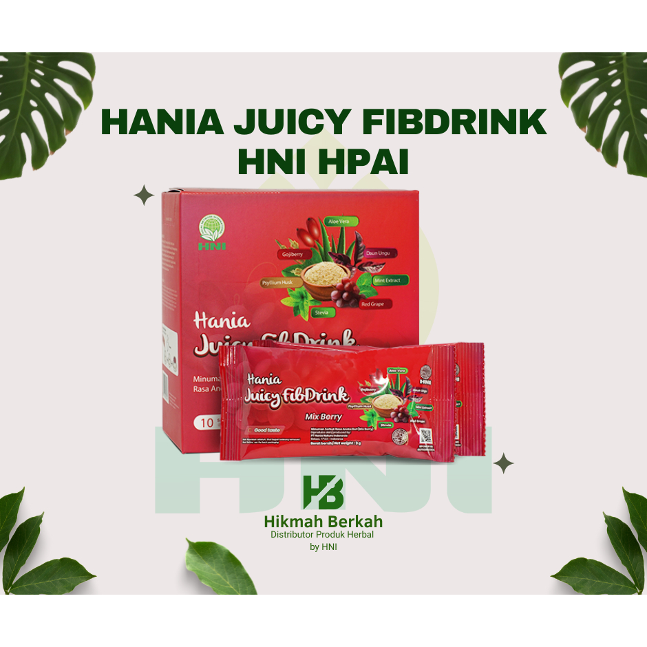 

Hania Juicy FibDrink Mix Berry HNI isi 10sachet