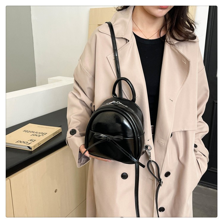 ASHELYBAG Tas Ransel Mini Multifungsi Tas Ransel Mini Motif Pita Terbaru Tas Ransel Wanita Korea