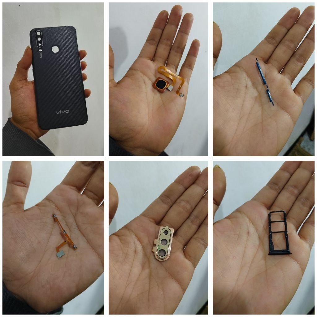 Sukucadang Vivo y12 y15 y17 asli kamera Vivo y12 konektor lcd Vivo y12 di flexibel ring kamera Vivo 