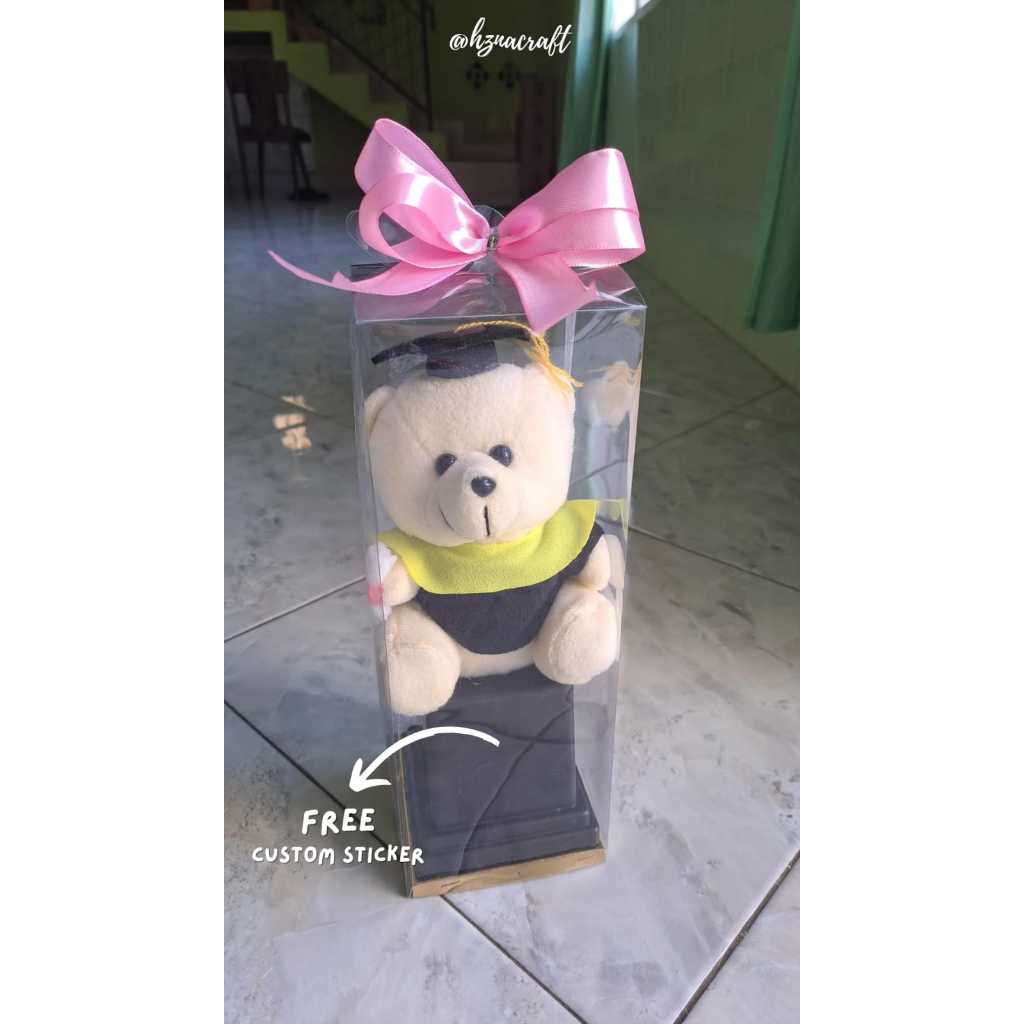 Piala Boneka Wisuda | Free Custom Ucapan