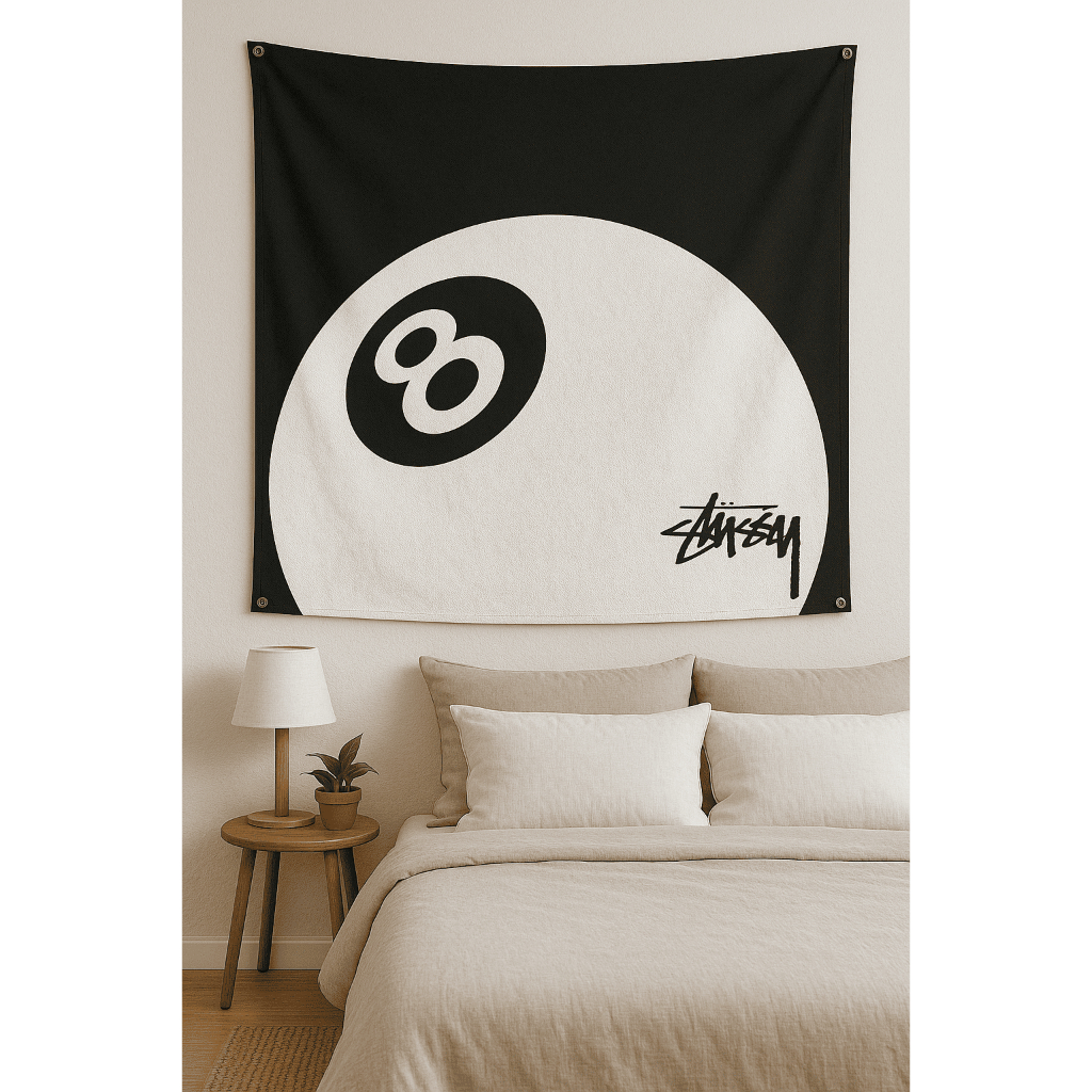 Bendera/Flag/Poster Kain/MiniFlag Band/Wall Flag Stussy