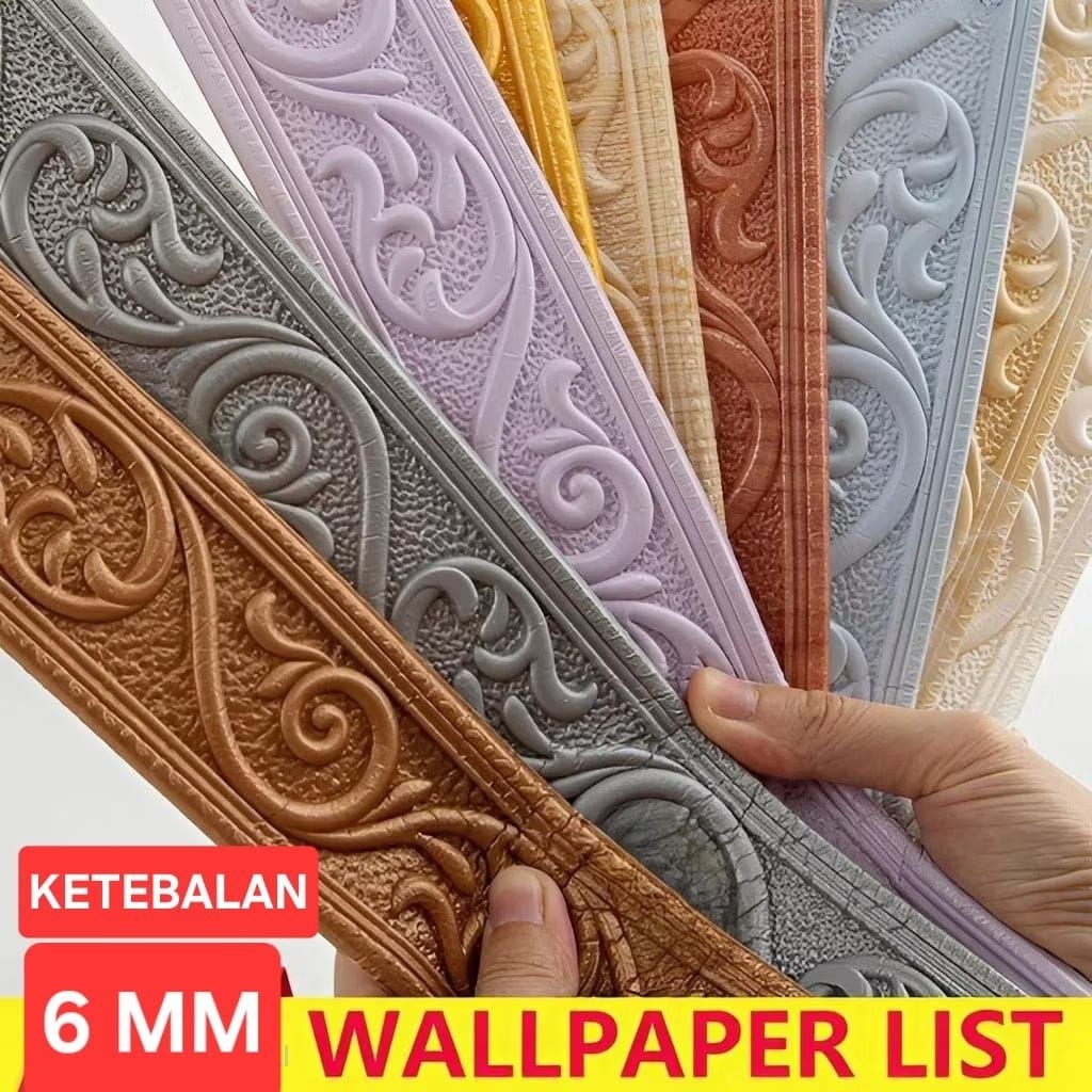 List wallpaper foam 3D stiker wallpaper list foam 3D
