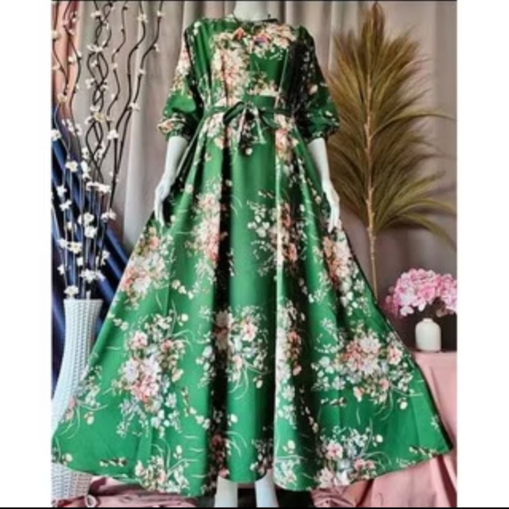 GAMIS BUNGA SAKURA//GAMIS BUNGA TERLARIS//GAMIS MOTIF BUNGA