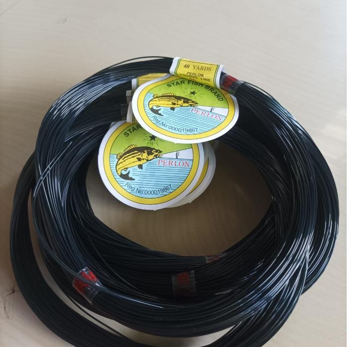 ECER SENAR PERLON 40 YARD SENAR RACIK RUAK RUAK GANTUNG SENAR PANCING PERLON ORISINAL