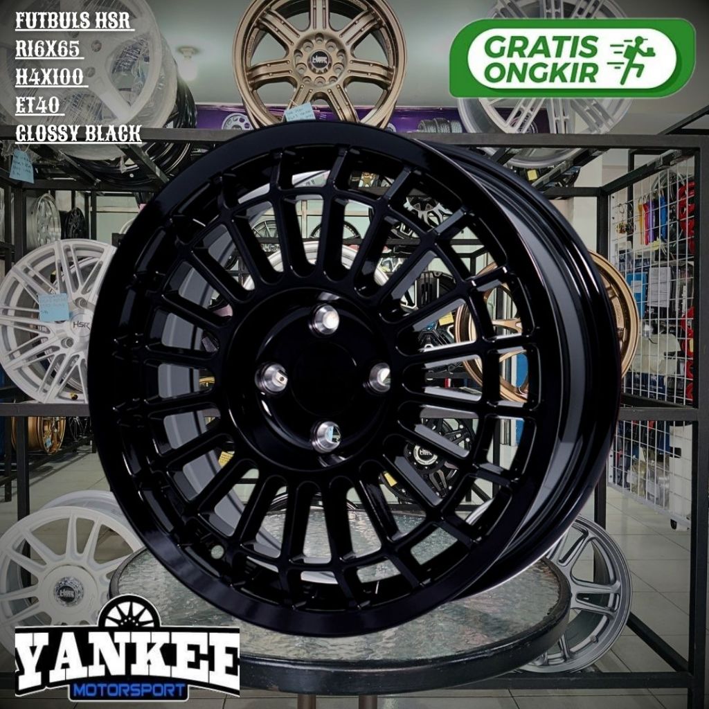 Velg Mobil LIVINA,AVANZA,LUXIO,EVALIA,CONFERO - Pelek HSR FUTBULS Ring 16 R16 4x100 LEBAR 6,5