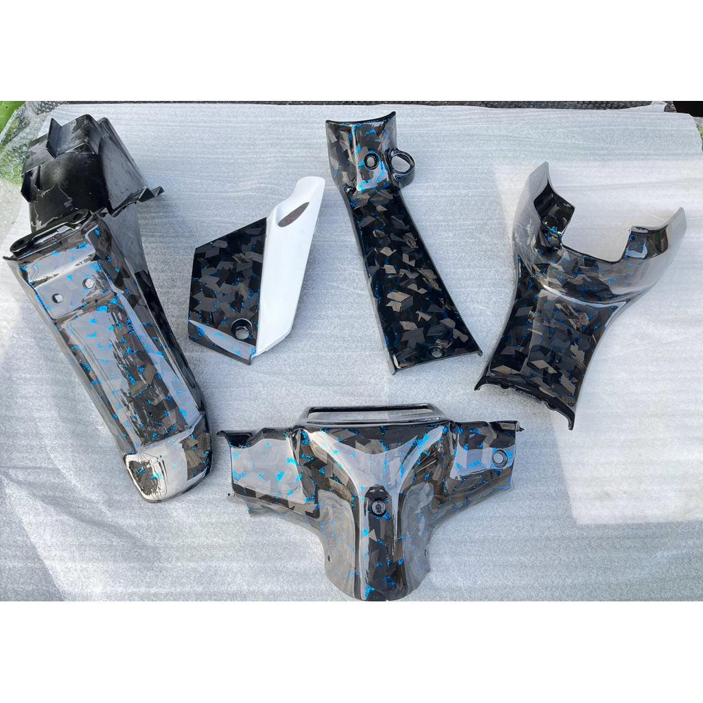 Body Kasar Fullset Fizr Carbon Forged Spyder Biru Diamondcut asli | body kasar fizr carbon forged or