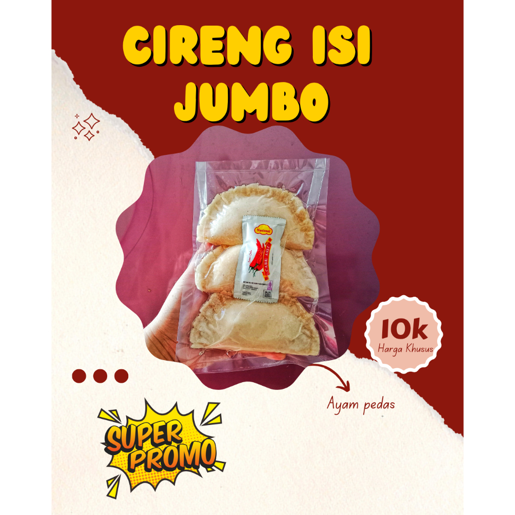 

cireng isi ayam pedas jumbo