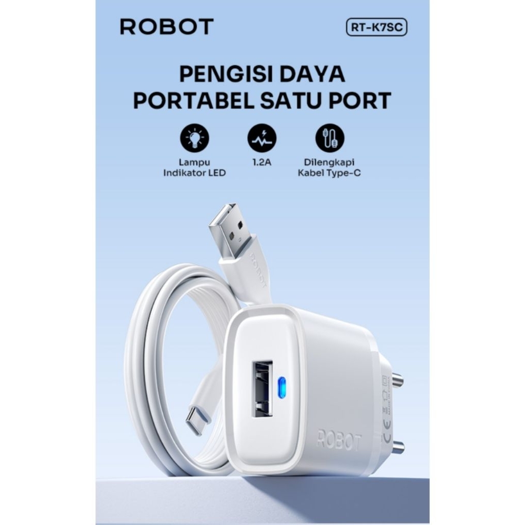 Charger Robot RT-K7 Small Charger/ Quick Cas/ Micro dan Typec