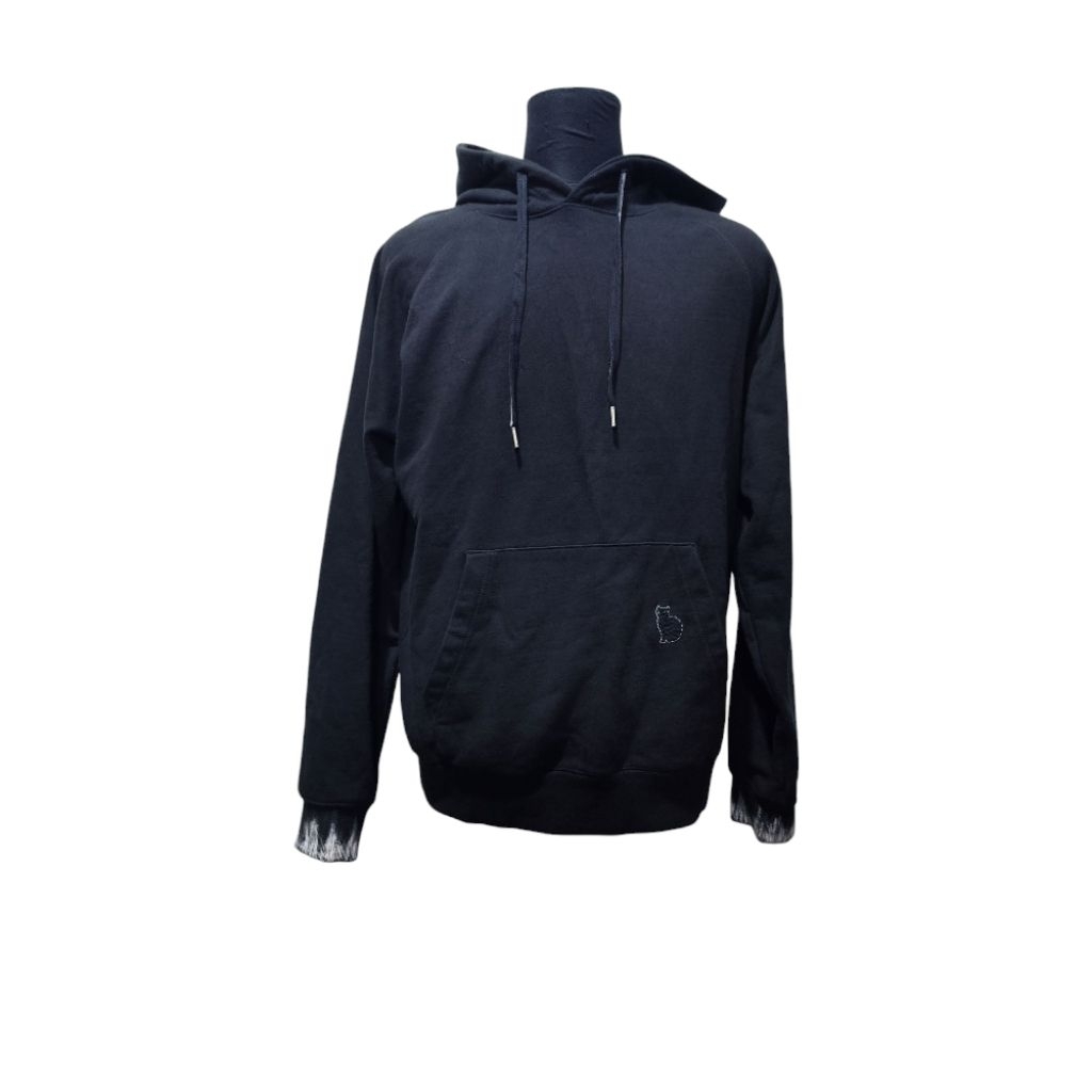 Hoodie Melange Master tebal hitam pekat