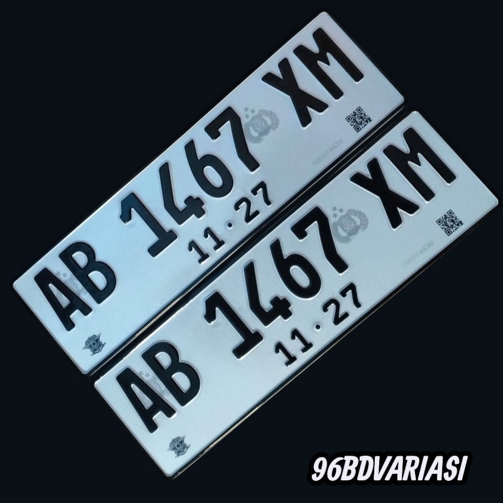 plat barcode reflektif untuk mobil