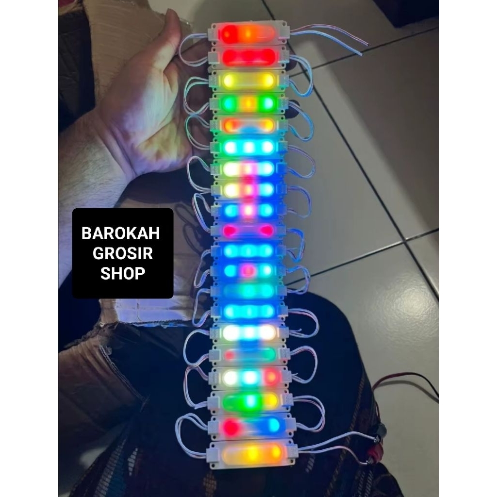 lampu LED modul RGB motor mobil truk 12 v 24 v harga perbiji lampu LED kolong motor mobil truk