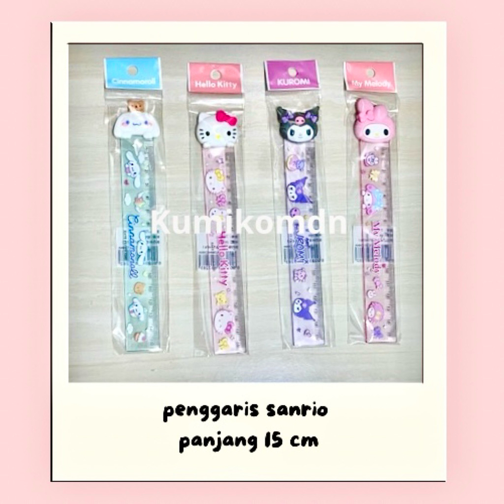 

penggaris plastik ukuran 15 cm lucu sanrioo
