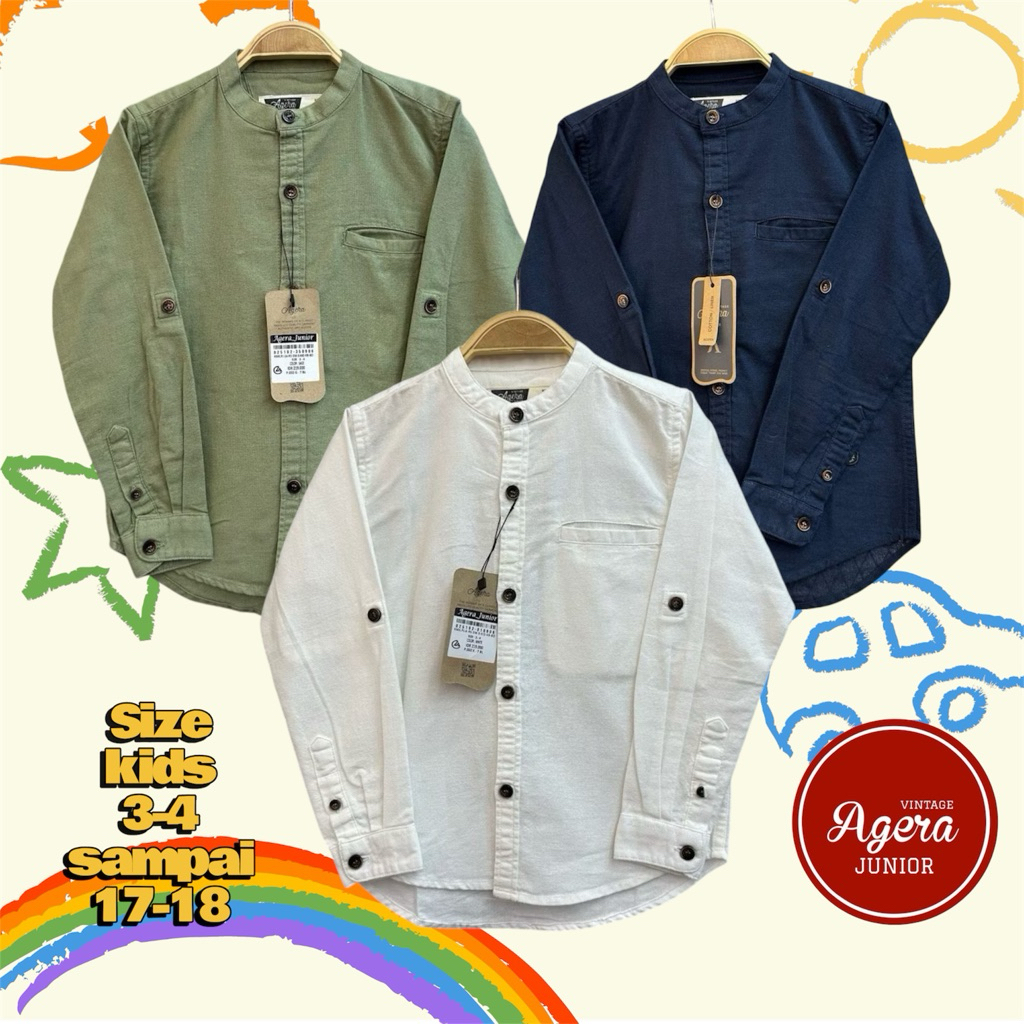 Koko Anak Agera Kids Kemeja Koko Anak premium Dari Agera Kids Koko Anak Umur 2-15 tahun