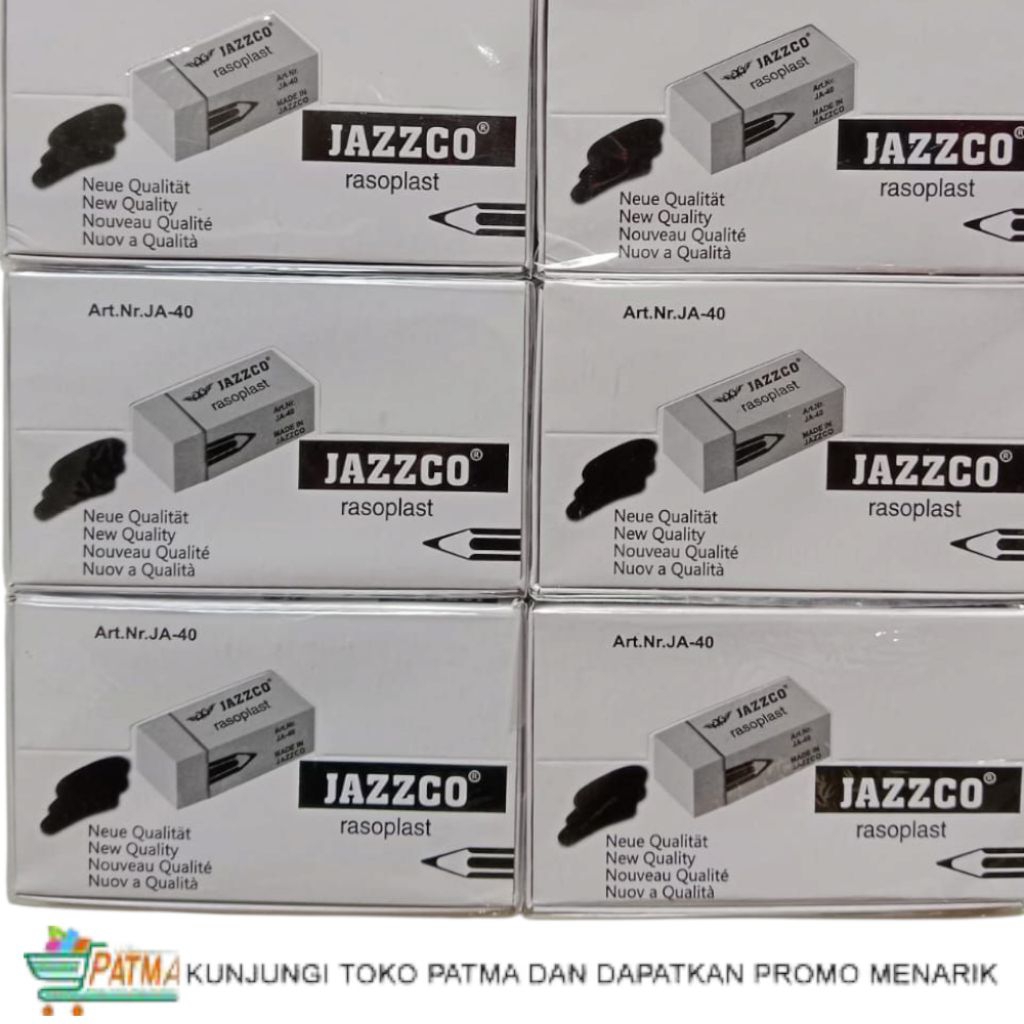 

SETIP PENGHAPUS ERASER JAZZCO JA40/PAK ISI40PCS