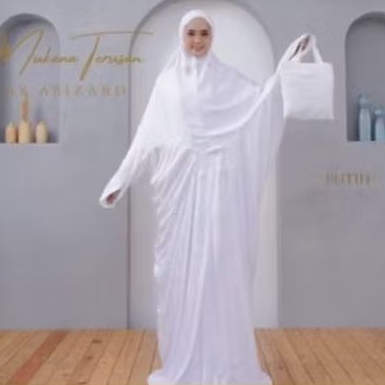 mukena putih / mukena terusan / mukena polos / mukena terusan jumbo