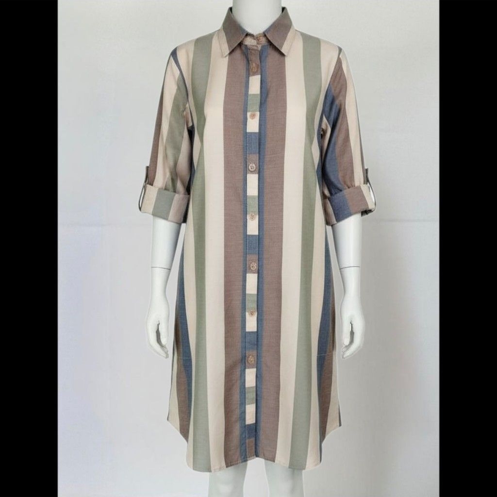 TUNIK WANITA MOTIF GARIS JUMBO