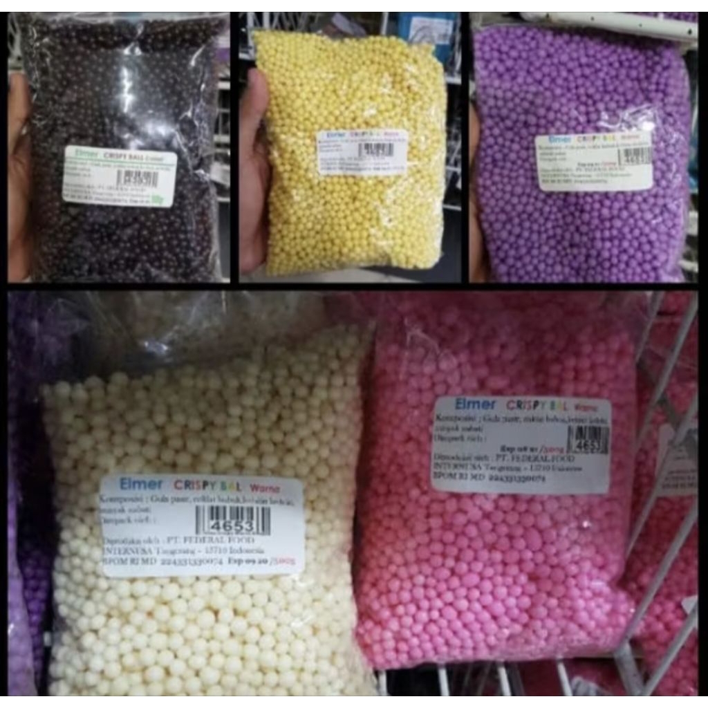 

500gr Elmer Crispy Ball topping kue donat hiasan biskuit warna warni