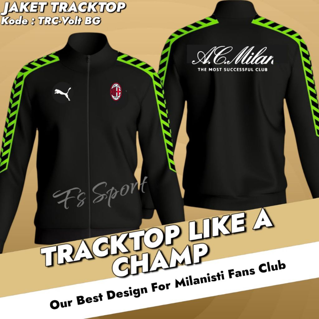 JAKET PRIA TRACKTOP AC MILAN VOLT