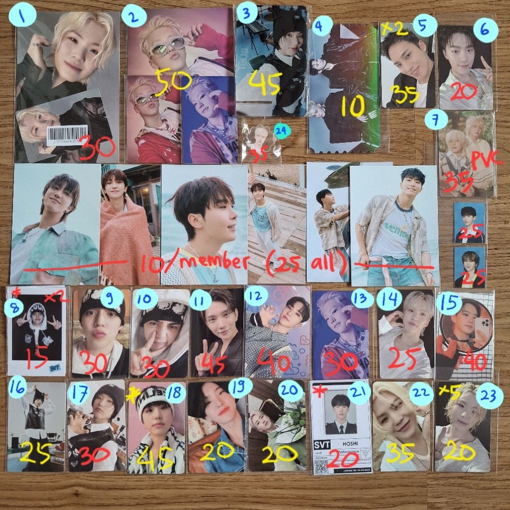 [READY STOCK] OFFICIAL SEVENTEEN PHOTOCARD MERCH POB PRE ORDER BENEFIT PC TRADING CARD TC ALBUM CARA