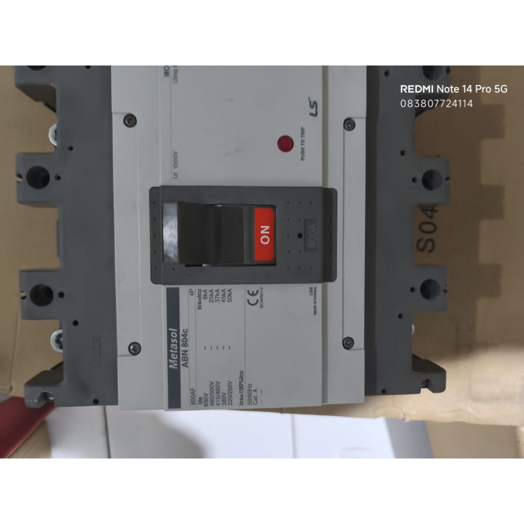 mccb abn804 mccb ls 800a 4pole