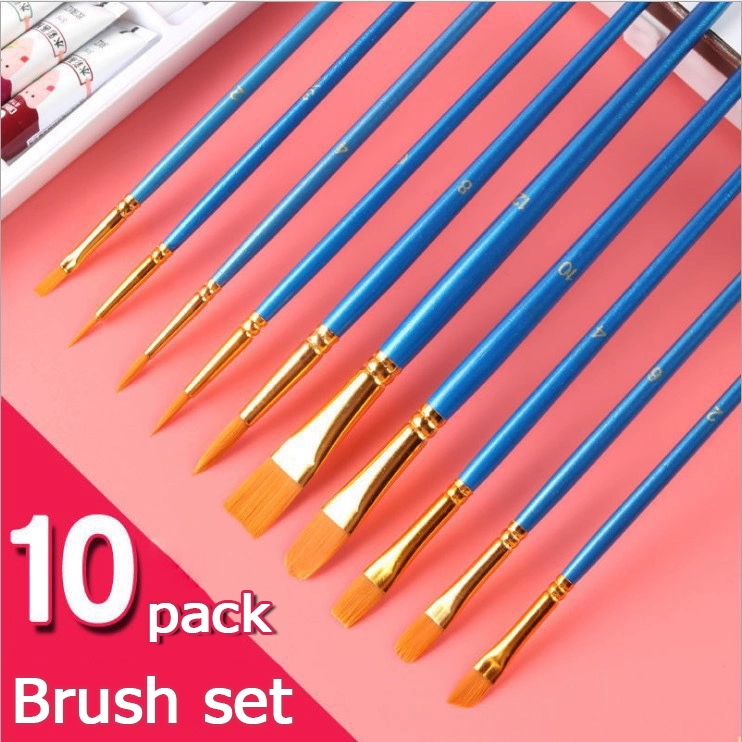 

1 SET 10PCS KUAS LUKIS / SET KUAS MELUKIS CAT AIR, ACRYLYC DLL / PAINTING BRUSH