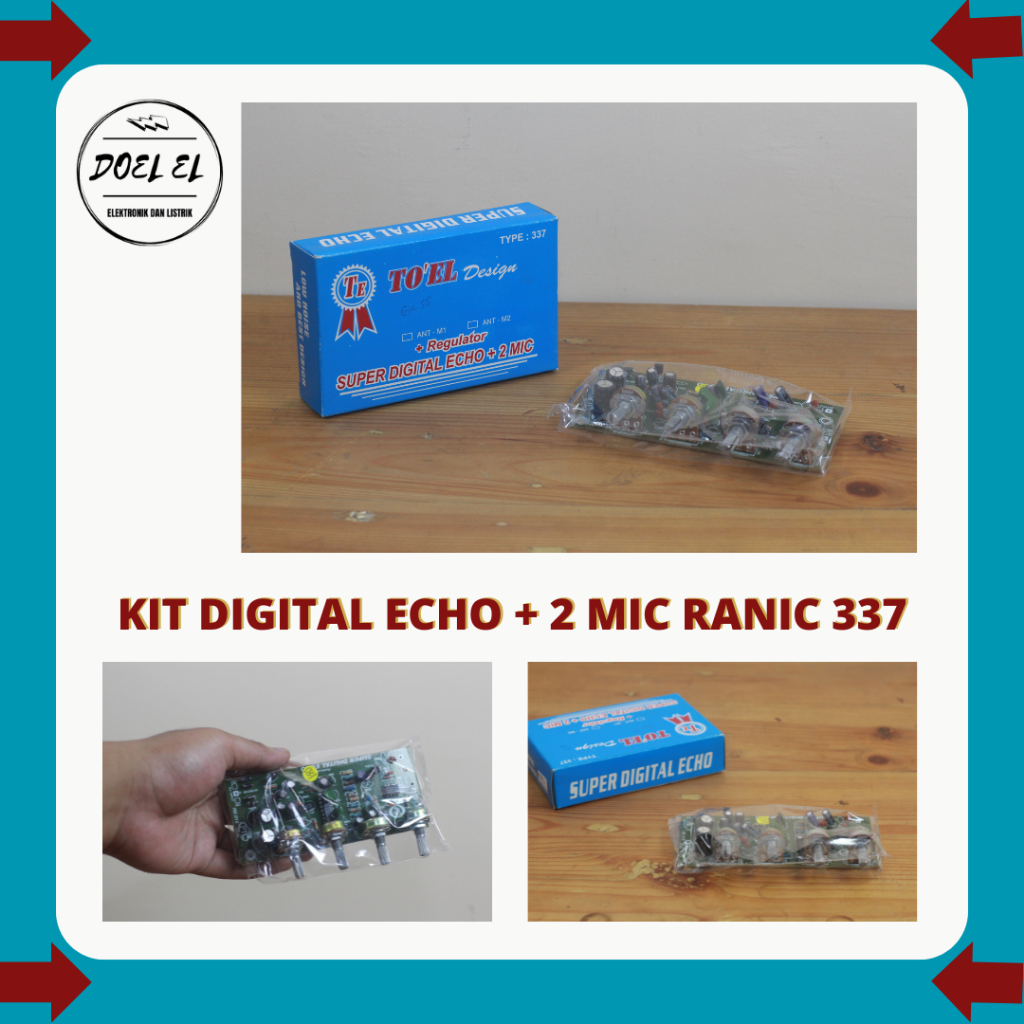 KIT ECHO TO'EL SUPER DIGITAL ECHO PLUS 2 MIC RANIC TYPE 337