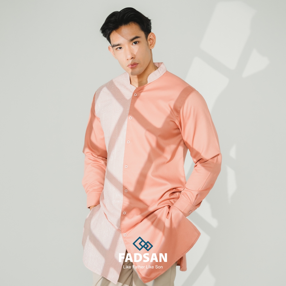 Koko Couple Ayah Anak Kashmir - Koko Pria Ukuran Jumbo Bahan Menyerap Keringat - FADSAN