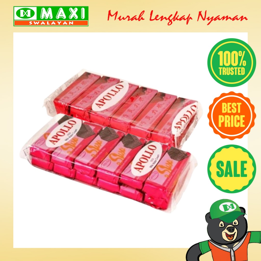 

Apollo Wafer Choclate Cokelat Milk Susu144g | Milk | Chocolate