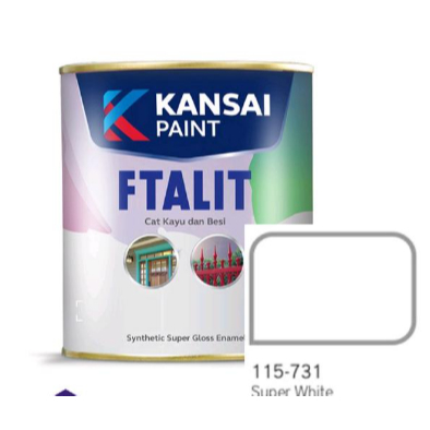 KANSAI FTALIT 1KG CAT KAYU DAN BESI GLOSS 731 SUPER WHITE