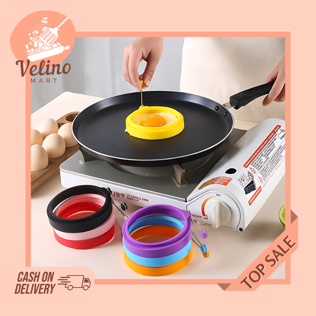 Cetakan Telur Silikon Anti Lengket / Cetakan Telur Ceplok / Alat Pencetakan Telur Goreng