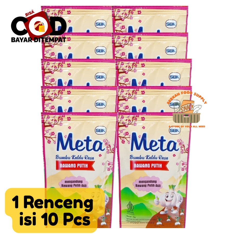 

[ BERKAH ] Meta Bumbu Kaldu Rasa Bawang Putih 6gr x 12pcs Kaldu Bawang Putih Seasoning Garlic Powder Bawang Putih Bubuk Bumbu Instan Praktis Anti Ribet