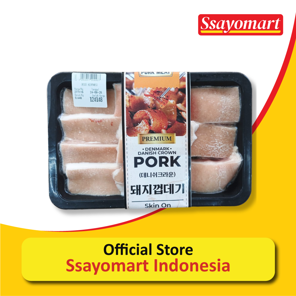 

DAGING BABI PREMIUM / DENMARK DANISH CROWN PORK SKIN ON / DEOJI KEOPDAEGI 300GR
