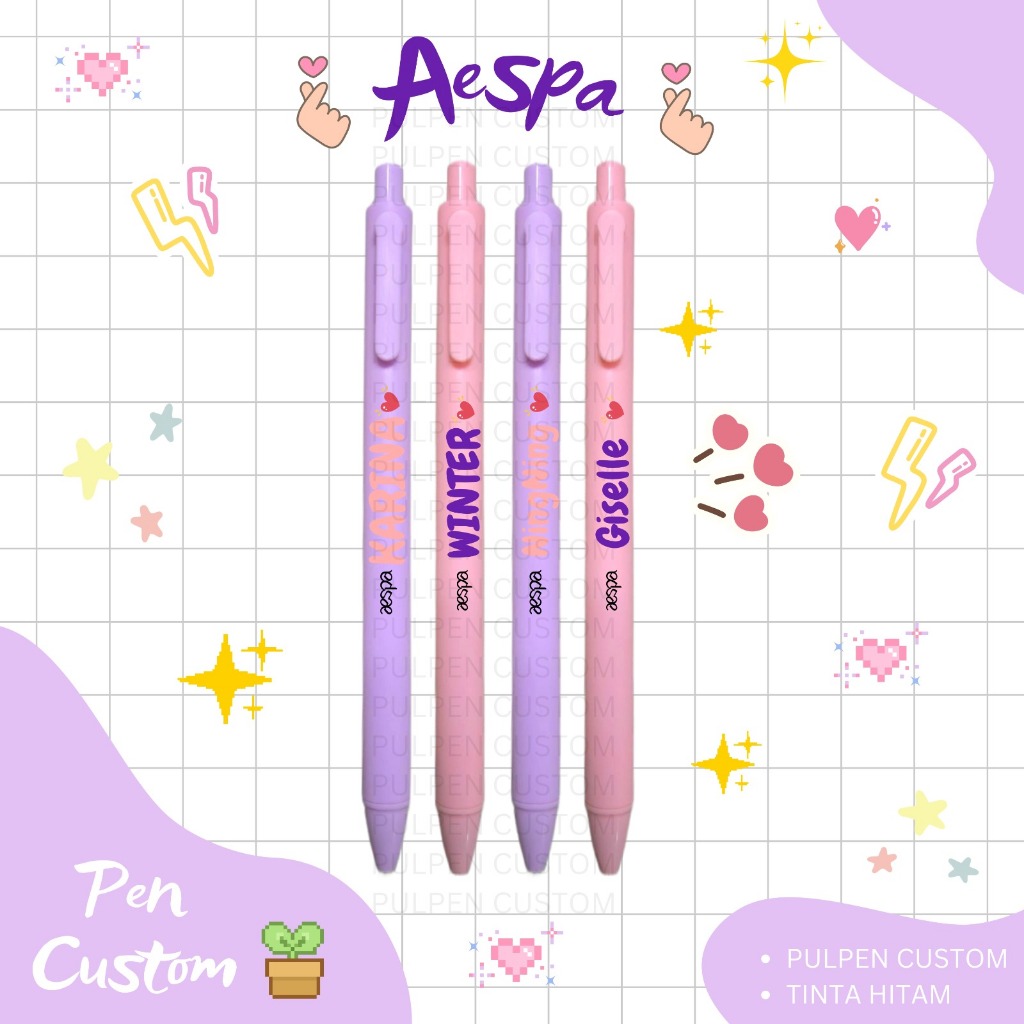 

PULPEN GIRL GROUP AESPA PEN TINTA GEL 0,5 PEN CUSTOM NAMA