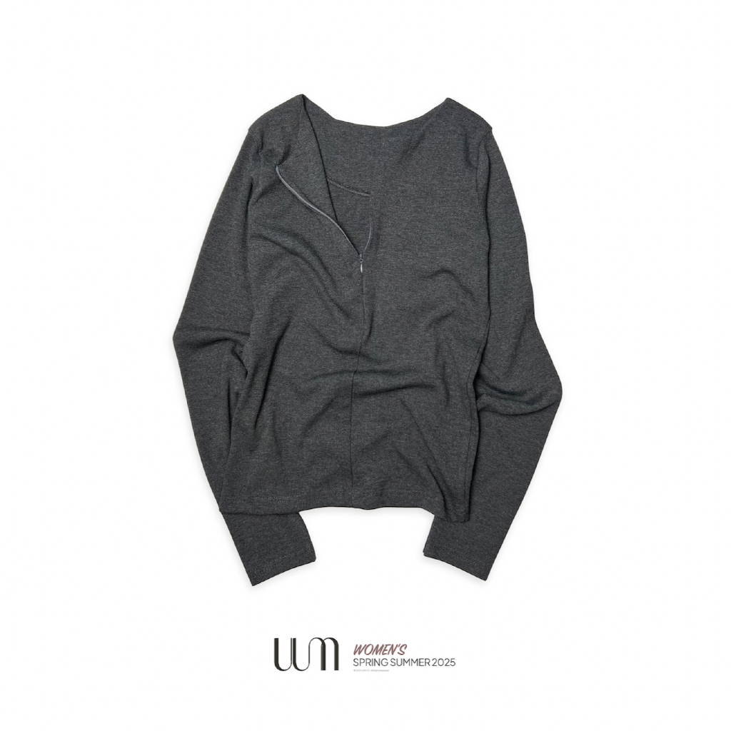 UUM Maris Ribbed Half-Zip | Baju Knit Lengan Panjang