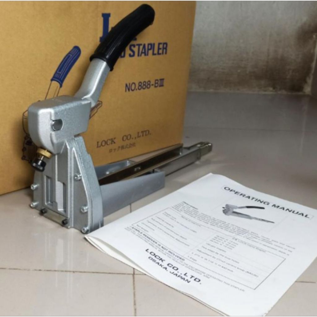 

staples kardus karton 19 mm lock hand stapler