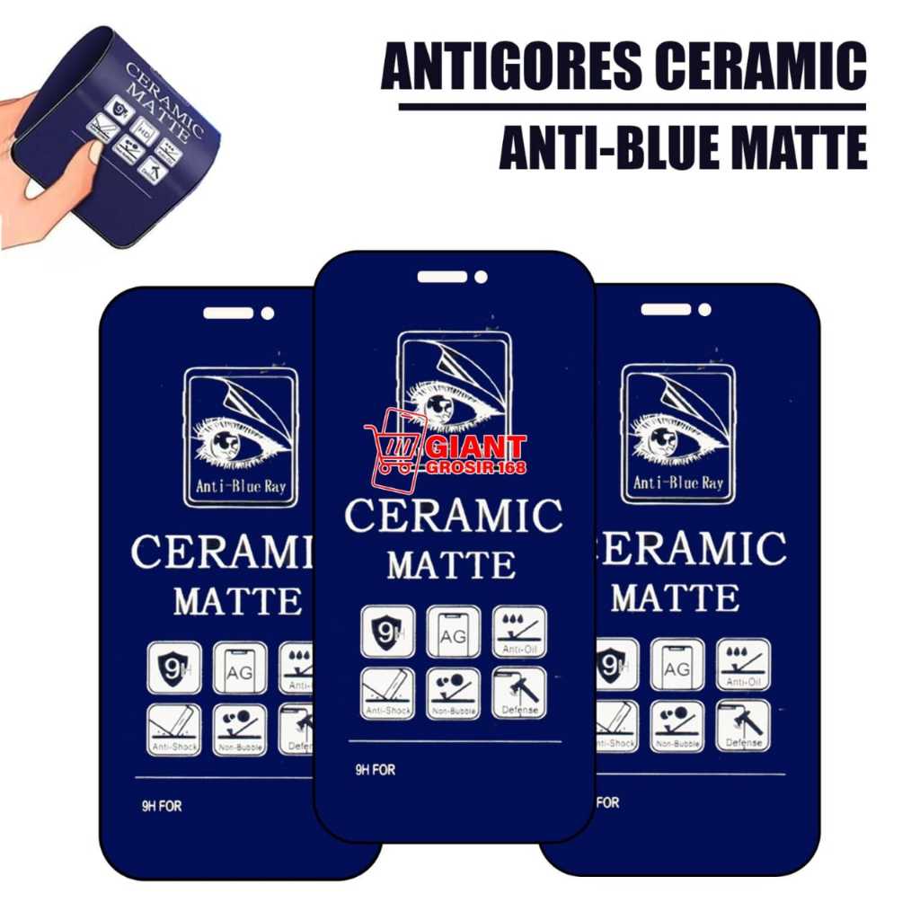 Antigores Oppo F3 Plus Oppo A33 Oppo Neo 7 Antigores Ceramic Blue Matte Anti Glare Anti Radiasi