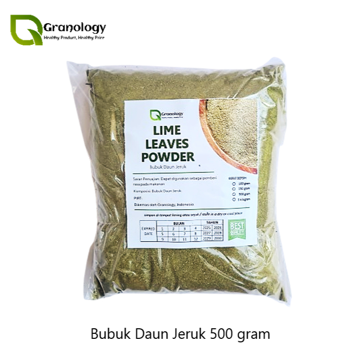 

Bubuk Daun Jeruk Purut / Lime Leaves Powder (500 gram) by Granology