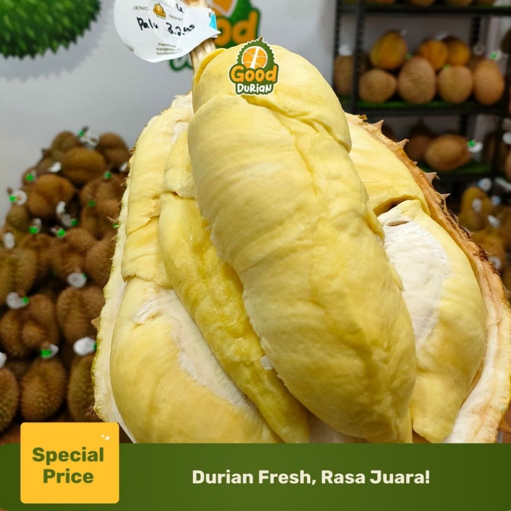 Durian Monthong Parigi Fresh Utuh / Durian Monthong Palu Bulat dengan Kulit - Durian Fresh - Durian 