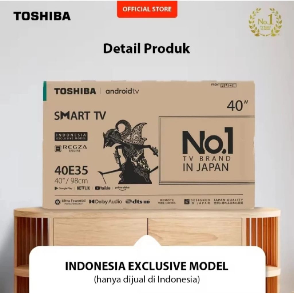 Toshiba Smart TV 32 inch 32E31KP Garansi Resmi