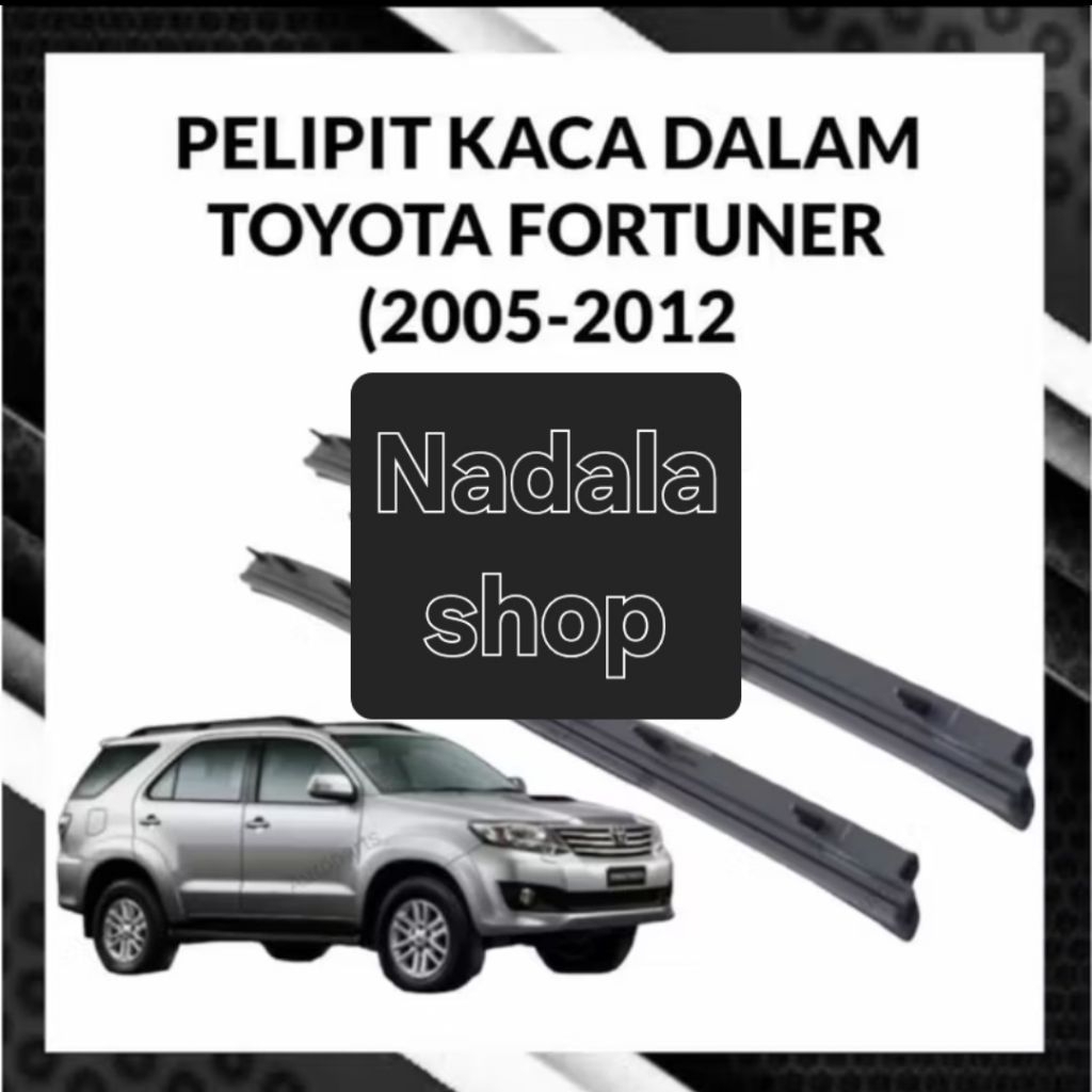 karet pelipit kaca pintu dalam toyota fortuner 2005-2012
