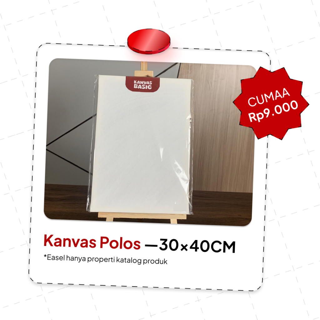 

Kanvas Lukis Basic Polos Ukuran 30CMX40CM Bahan Spunbond Terjangkau