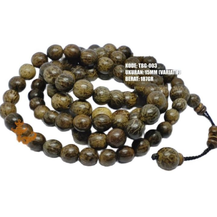 Tasbih Biji gebang merah tembus senter 12mm tasbih jumbo