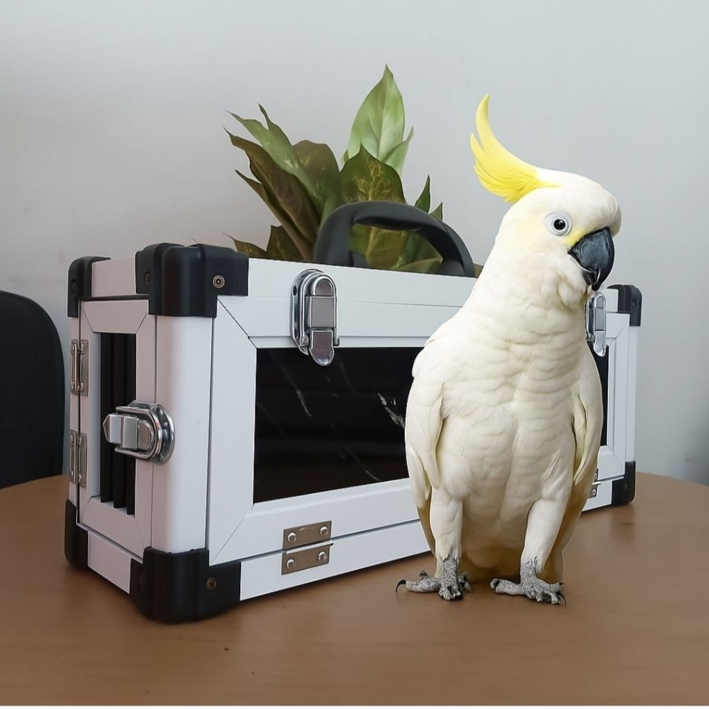 box burung medium frefly parrot kakak tua, Nuri Bayan, afgrey, aluminium acp