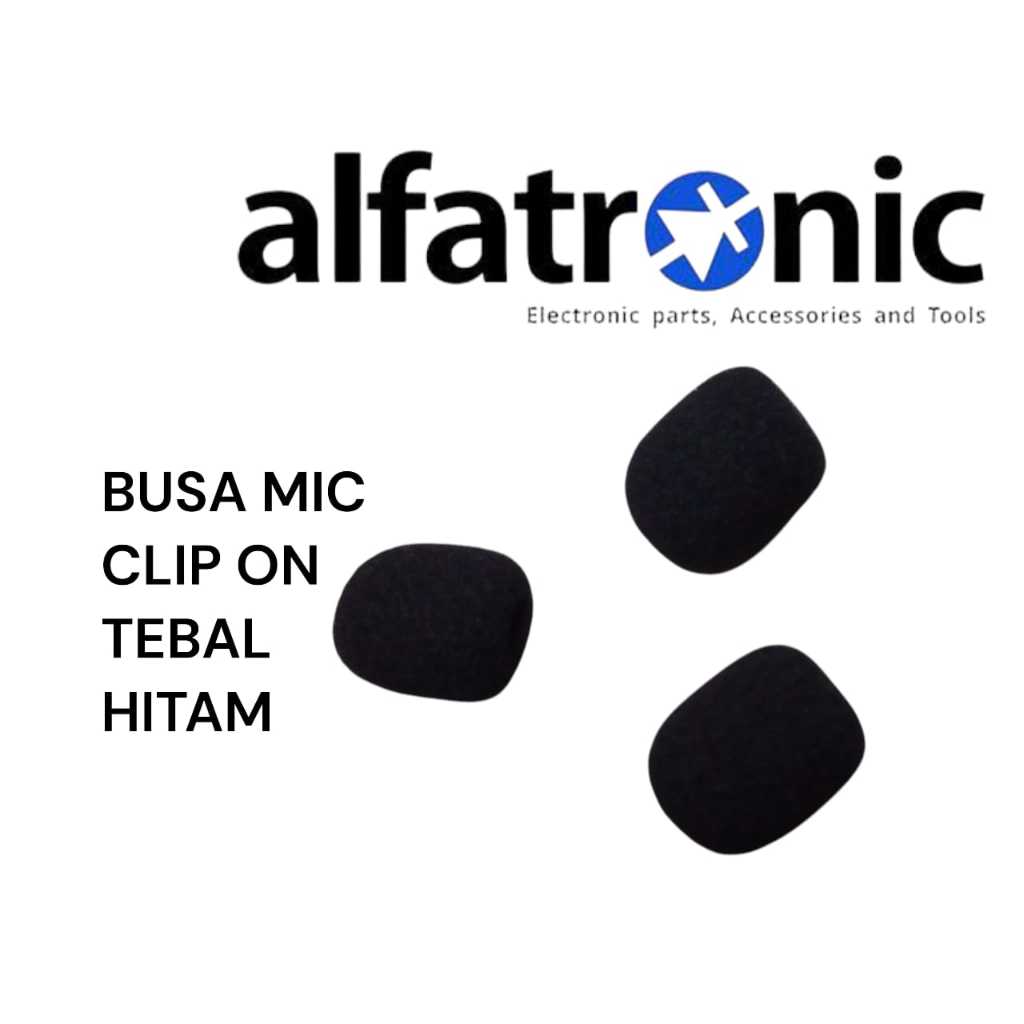 BUSA MIC CLIP ON TEBAL HITAM