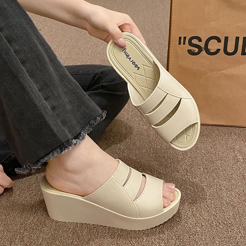 Sandal Wanita Jelly Korea Sendal Wedges Tebal Empuk EVA 2025