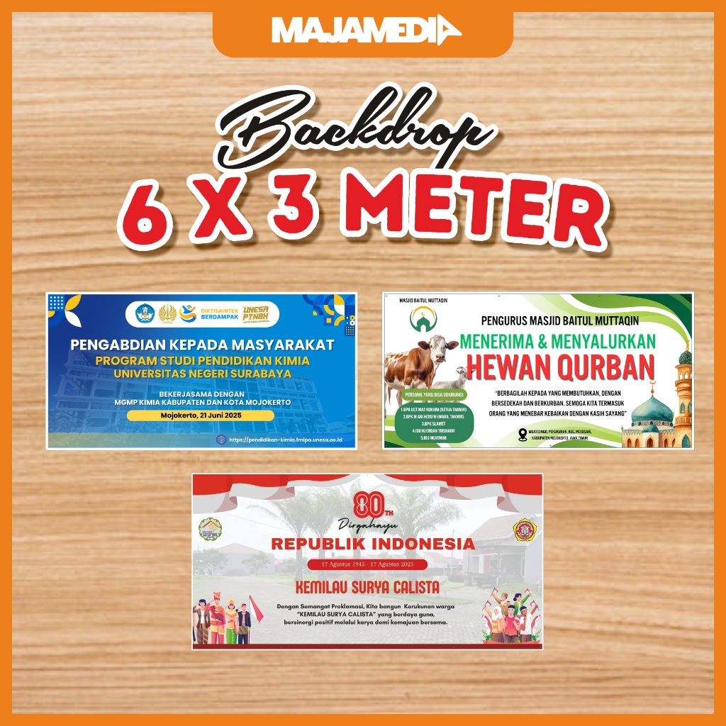 BANNER BACKDROP 6 X 3 METER