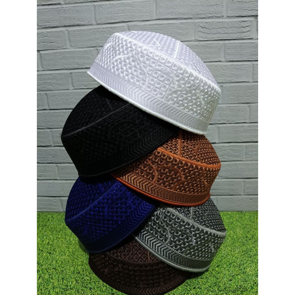 Peci haji peci bordir peci songkok bordir peci pakistan motif kubah