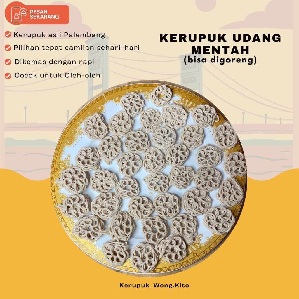

Kerupuk Udang Mentah Asli Palembang Isi 1 Kg